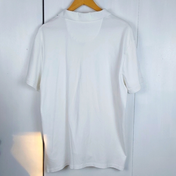 Calvin Klein White Liquid Touch Ultra Soft Mens White Polo CK Preppy Academia XL - Picture 6 of 11